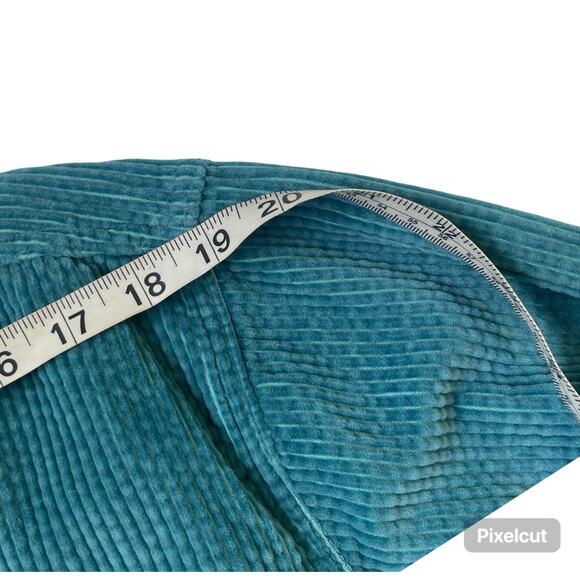 L.L. Bean Women’s 1X Corduroy Shirt Jacket Teal Green Button Front Shacket 1X - Picture 4 of 10